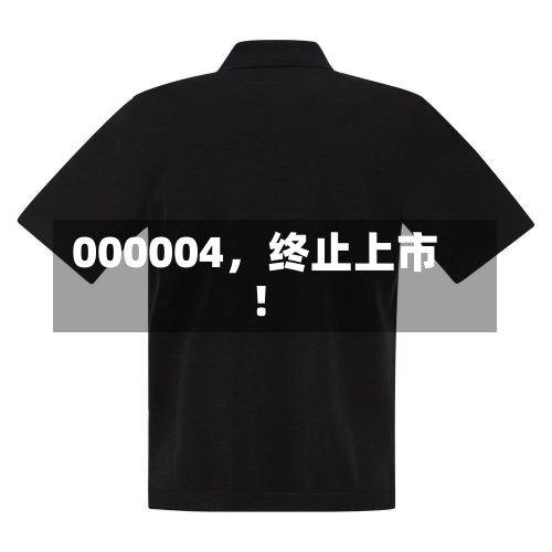 000004，终止上市！-第2张图片