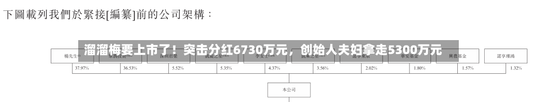 溜溜梅要上市了！突击分红6730万元，创始人夫妇拿走5300万元-第2张图片
